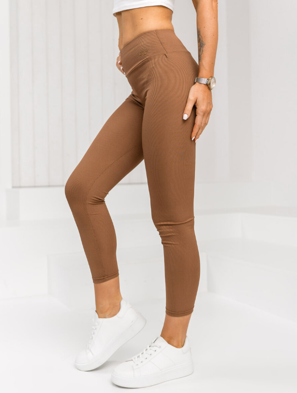 Leggins de rayas para mujer , Marrón