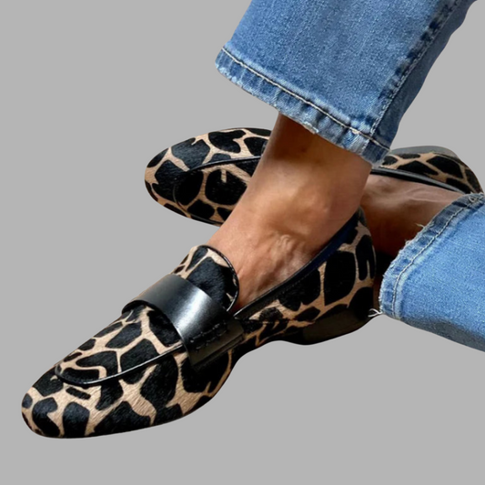 ﻿Jasmina | Mocasines premium con estampado animal para mayor elegancia y comodidad
