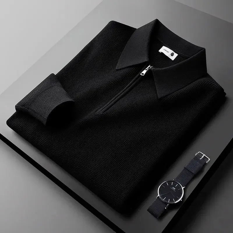 Elegante jersey con cremallera para hombre