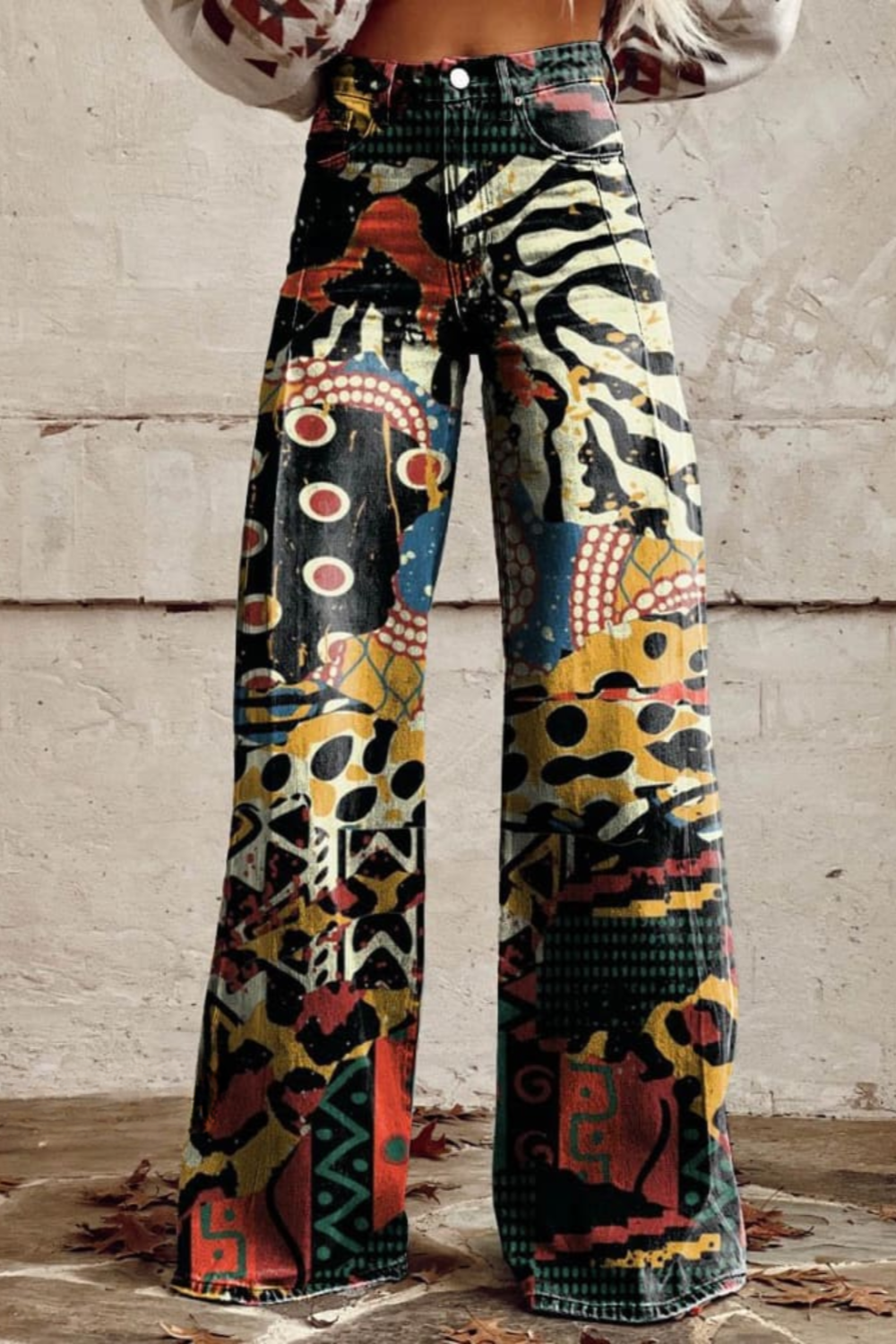 Behn Berlin | Pantalones anchos estilo bohemio vintage